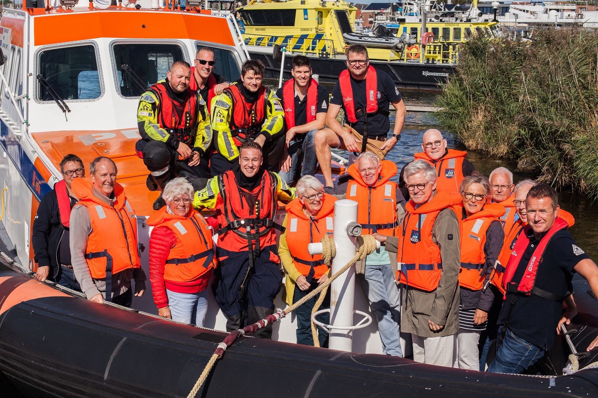 Op de foto een afvaardiging van de Odd Fellows uit 2019